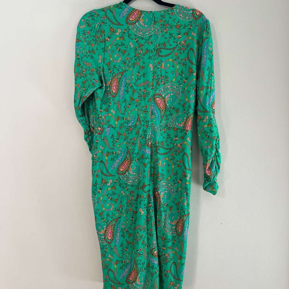 Hale Bob woman’s V neck Green Paisley mini Dress - Picture 8 of 10